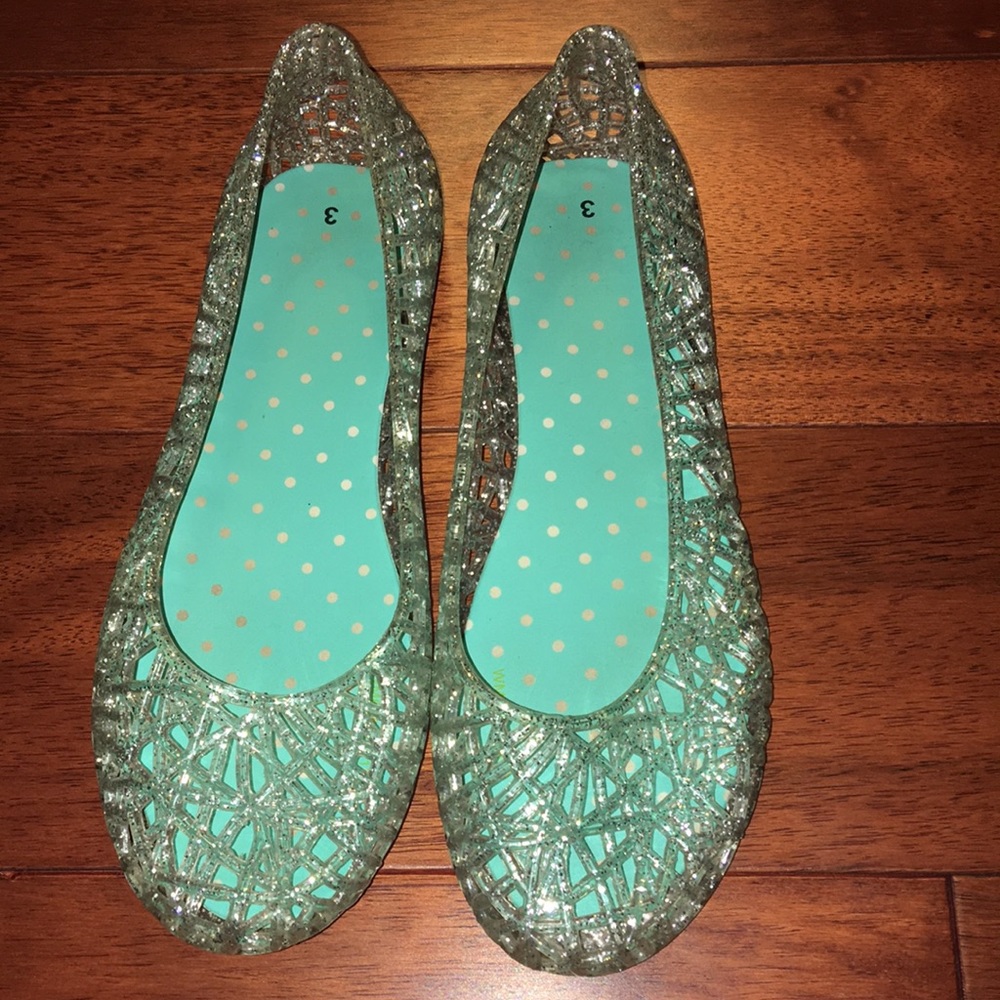 White Jelly Sparkle Shoes